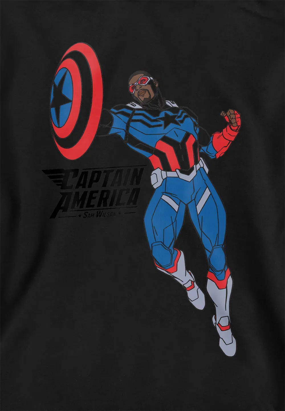 Худи Marvel Captain America Sam Wilson Doodle для детей, черный — фото 2