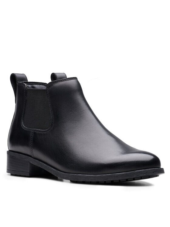 Женские ботинки Clarks классические на каблуке, черный — фото 2
