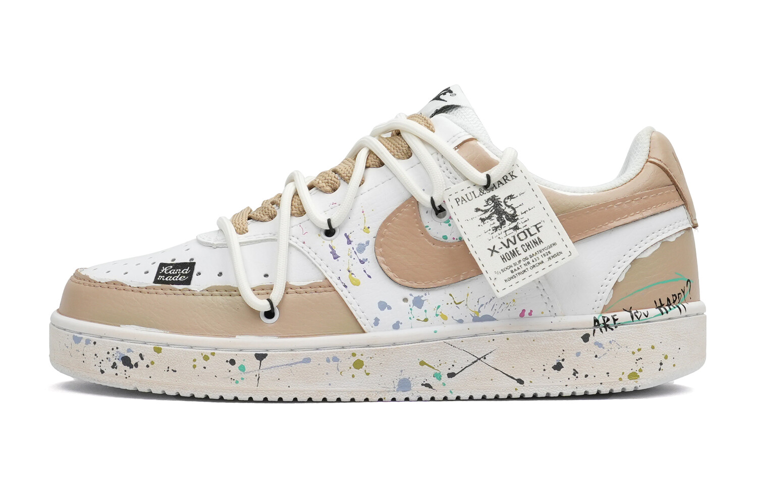 

Кроссовки Nike Skateboarding Shoes Women's Low-top White, хаки