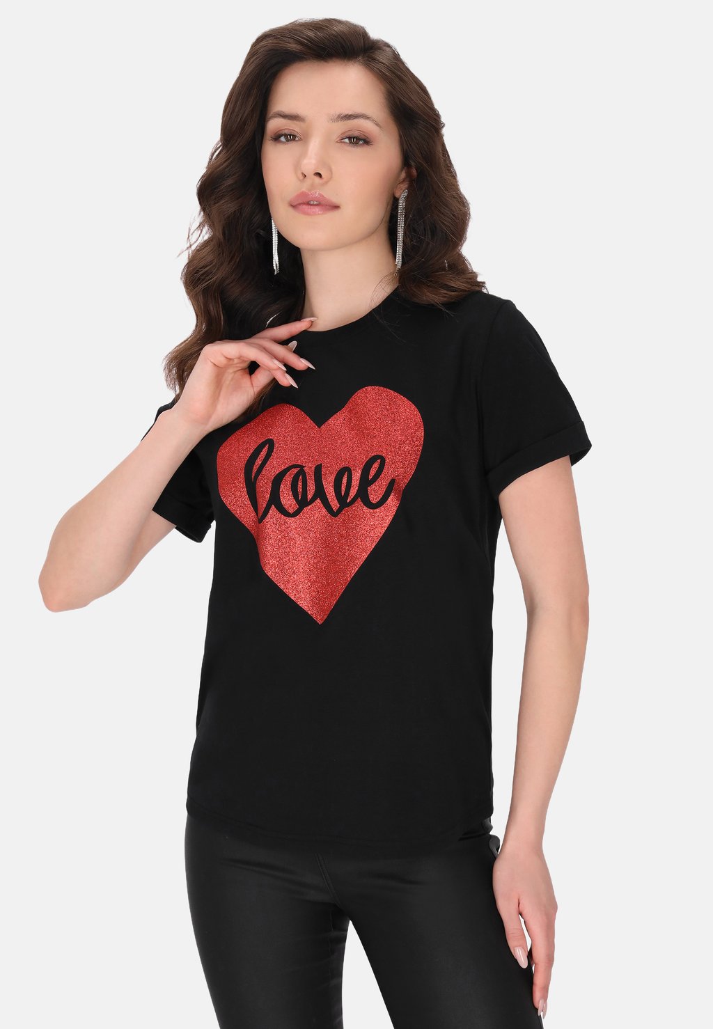 

Футболка с принтом faina, черный