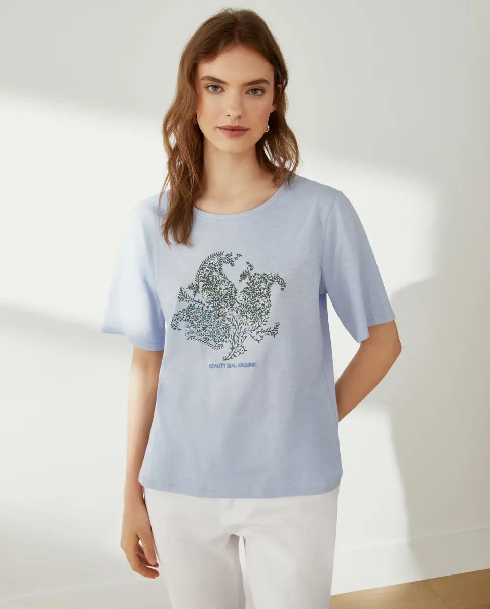 

Женская футболка с коротким рукавом с принтом Southern Cotton, зеленый
