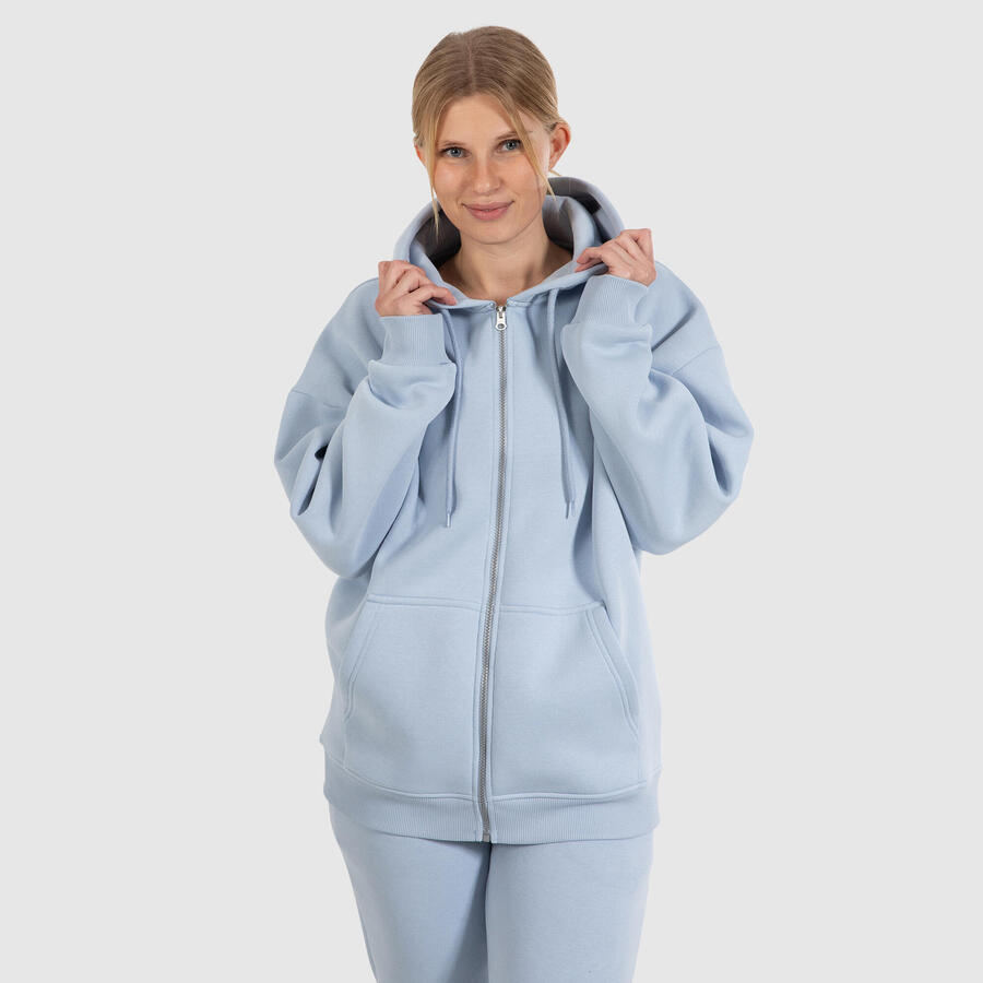

SMILODOX Женская толстовка с капюшоном на молнии Amora светло-голубого цвета