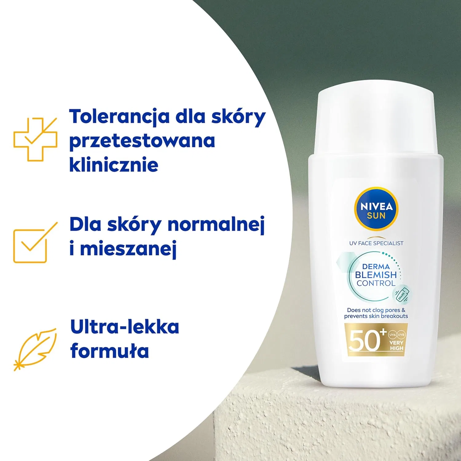 Солнцезащитный крем для лица «Derma Blemish Control» SPF50+ от NIVEA SUN Nivea Sun — фото 3