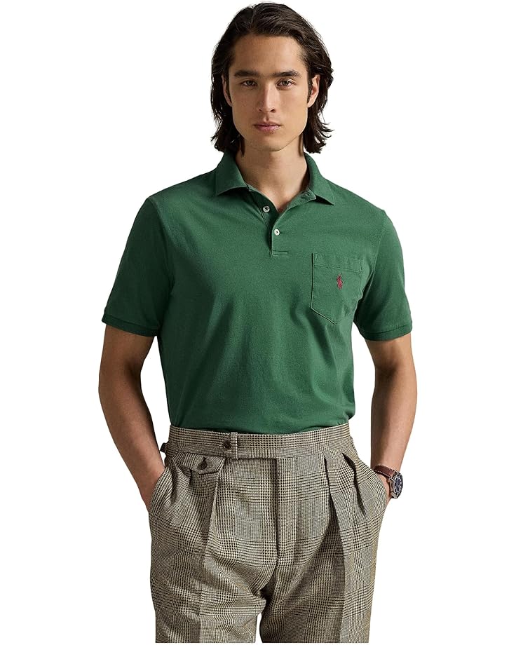 

Поло Polo Ralph Lauren Classic Fit Jersey Pocket Polo Shirt, цвет Washed Forest