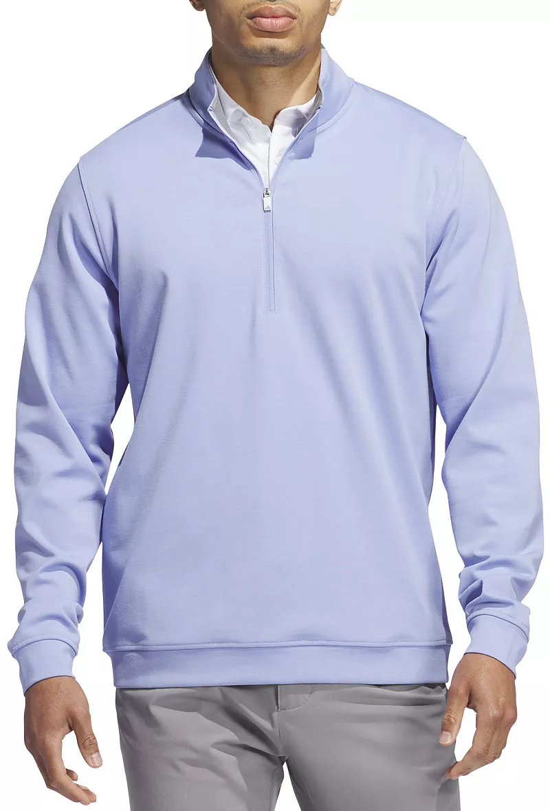 

Мужская толстовка с молнией 1/4 Adidas Elevated Golf, цвет Blue Spark