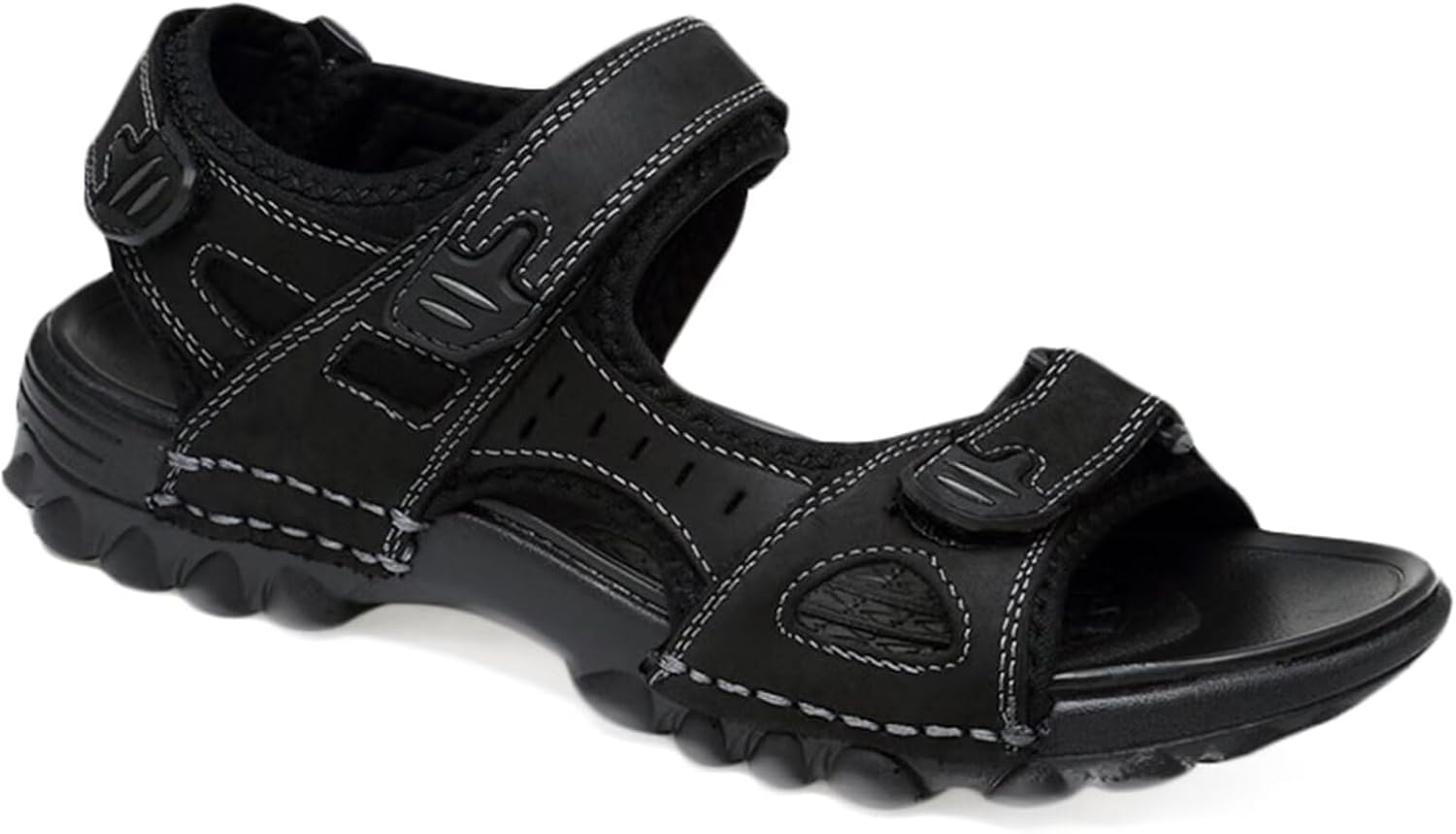 

Мужские повседневные сандалии для прогулок, спортивные сандалии для походов, летние кожаные пляжные туфли, регулируемые дышащие сандалии Hnvavq, G