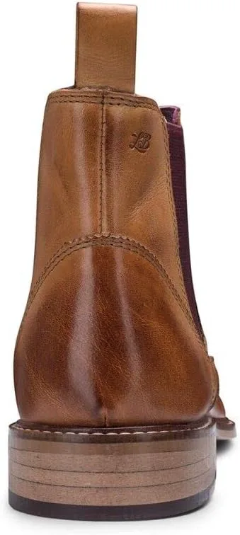 

Мужские коричневые кожаные классические умные повседневные формальные ботинки Челси с винтажным дизайном Infinity Leather