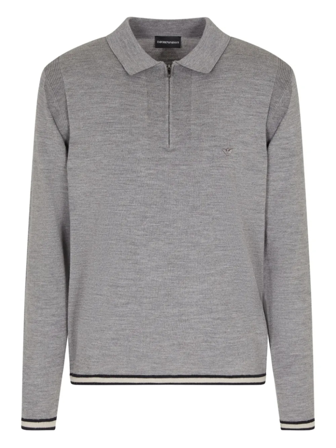 

Emporio Armani шерстяная рубашка поло, серый