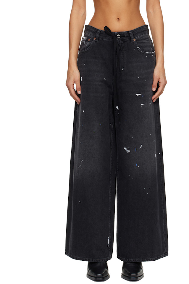 

Джинсы с широкими штанинами Mm6 Maison Margiela, черный