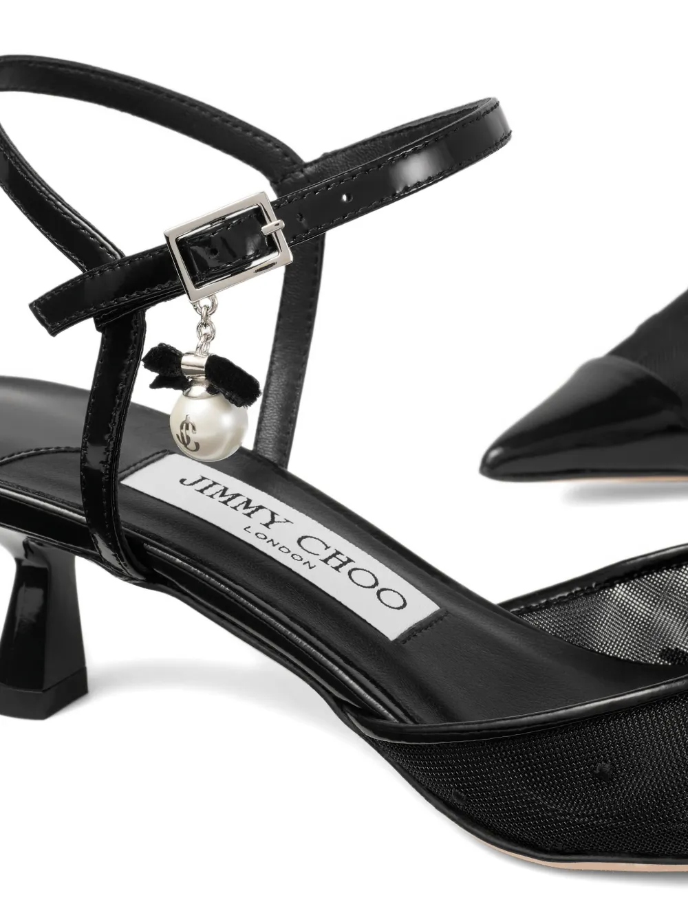 Туфли Aren на каблуке 45 мм JIMMY CHOO, черный — фото 4