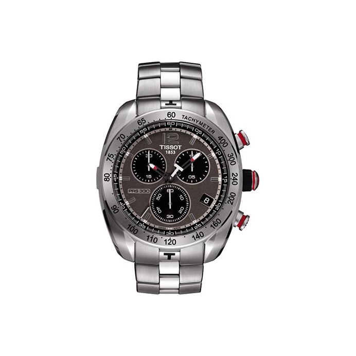 

TISSOT Часы Sports Collection Quartz Movement Men's Watch 43.8mm Gray Dial Stainless Steel Case Stainless Steel Watchband, Dark Gray Watch Dial