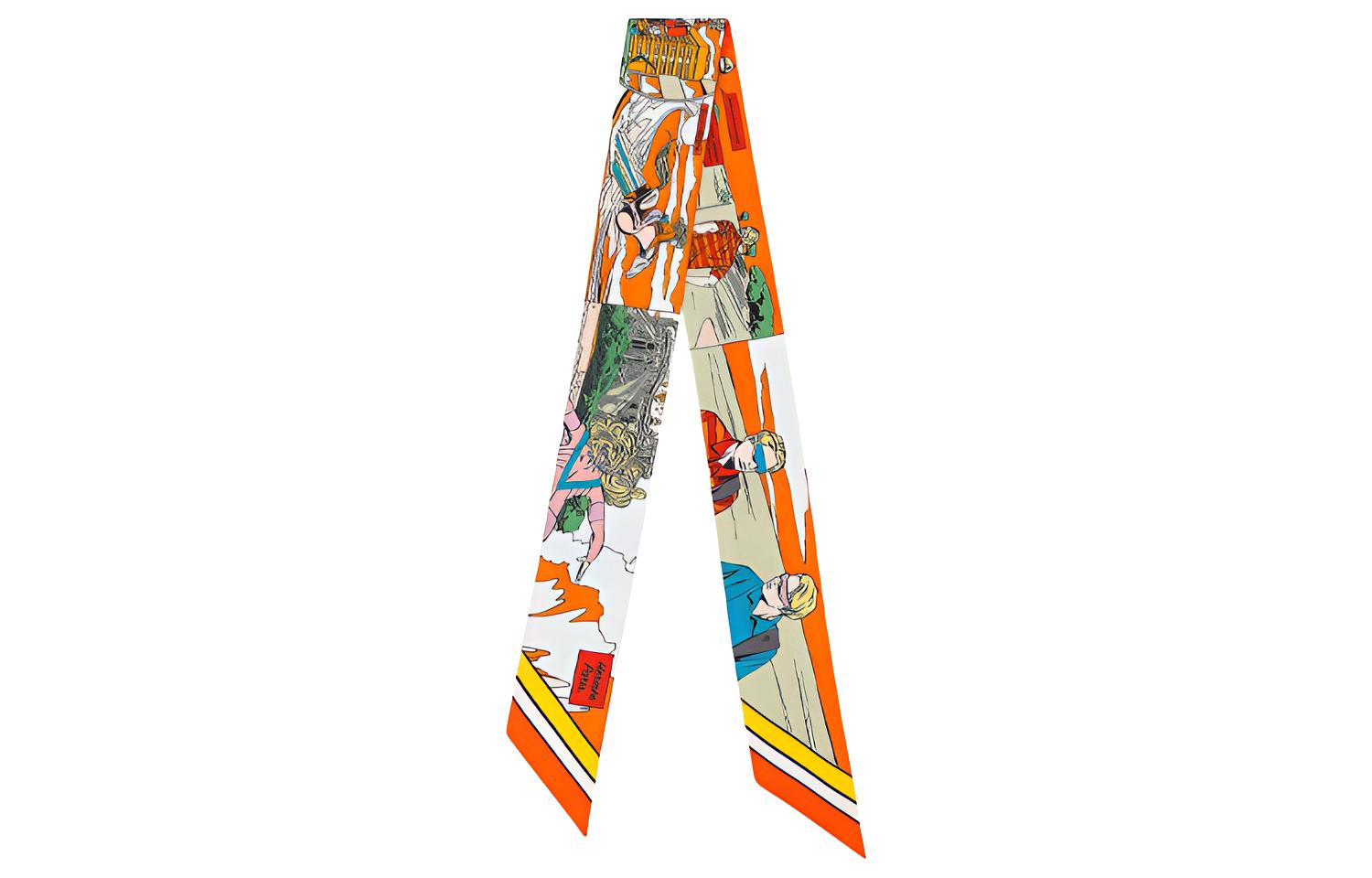 

HERMES Шелковый шарф оранжевый Women's Orange, Orange