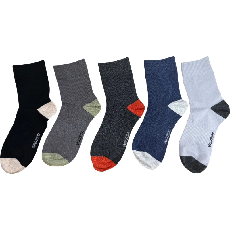 

Мужские носки Mid Calf WARRIOR, [5 pack]черный+iron серый+темно-серый+темно-синий+белый серый