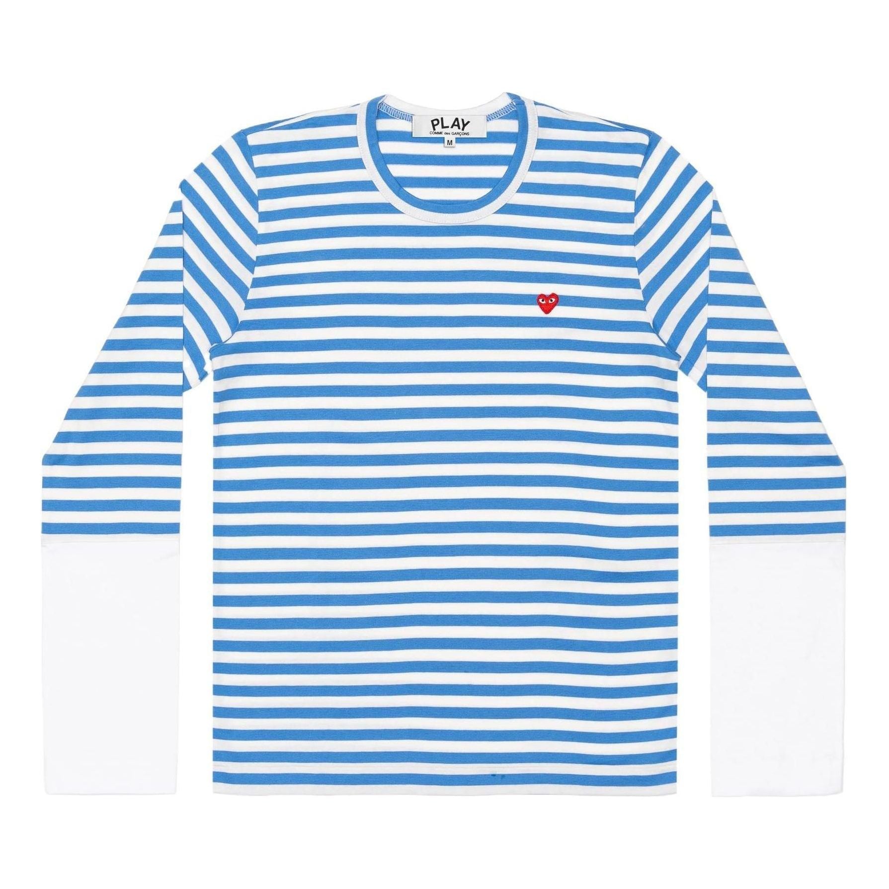

Футболка COMME des GARCONS PLAY L/S Bi-Colour Stripe White Sleeve T-Shirt 'Blue White' AZ-T320-051-1, синий