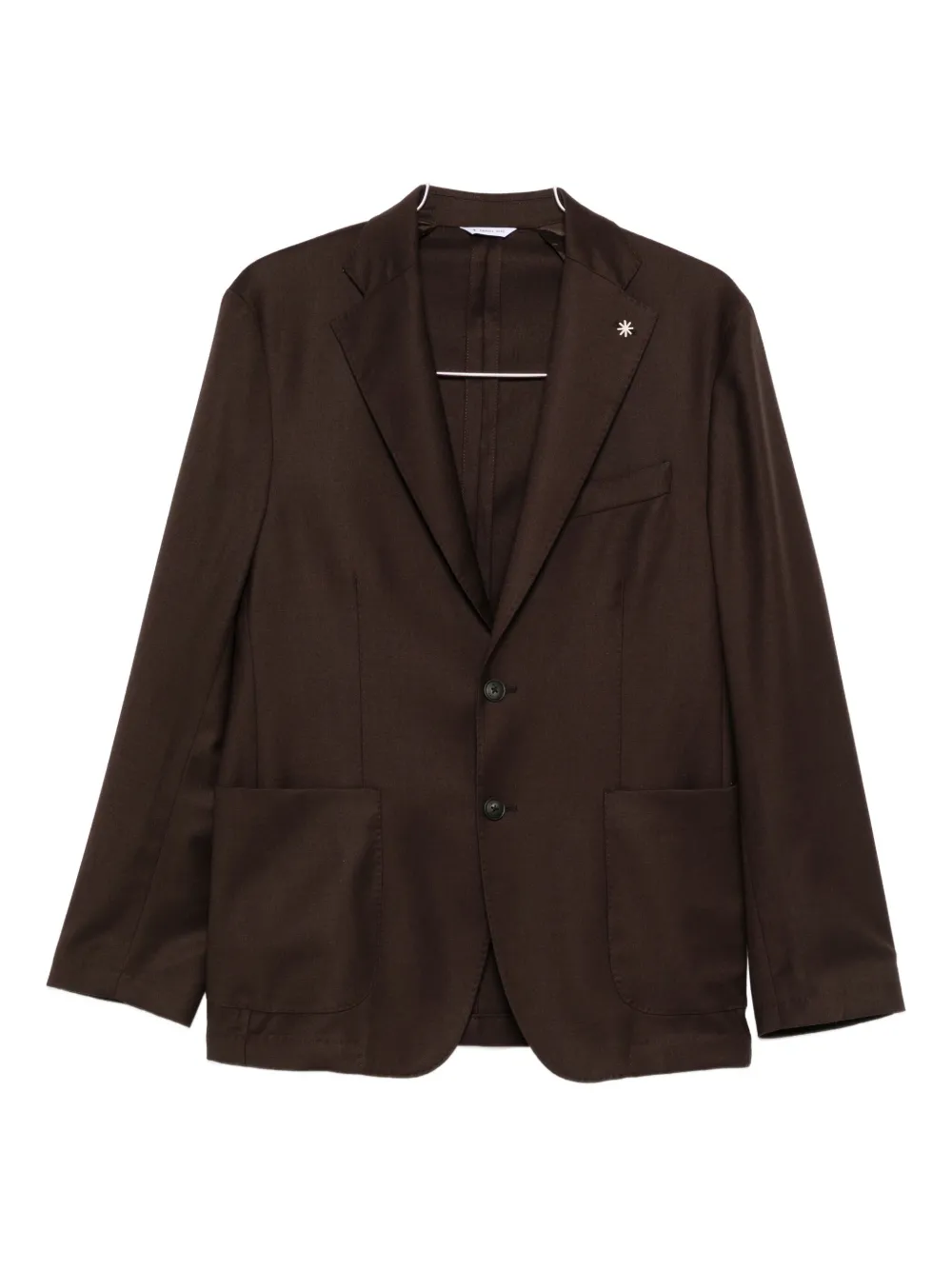 

Однобортный пиджак с лацканами с вырезом Manuel Ritz, коричневый