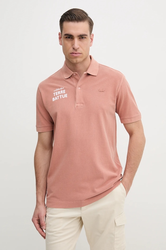 

Хлопковая поло Lacoste, оранжевый