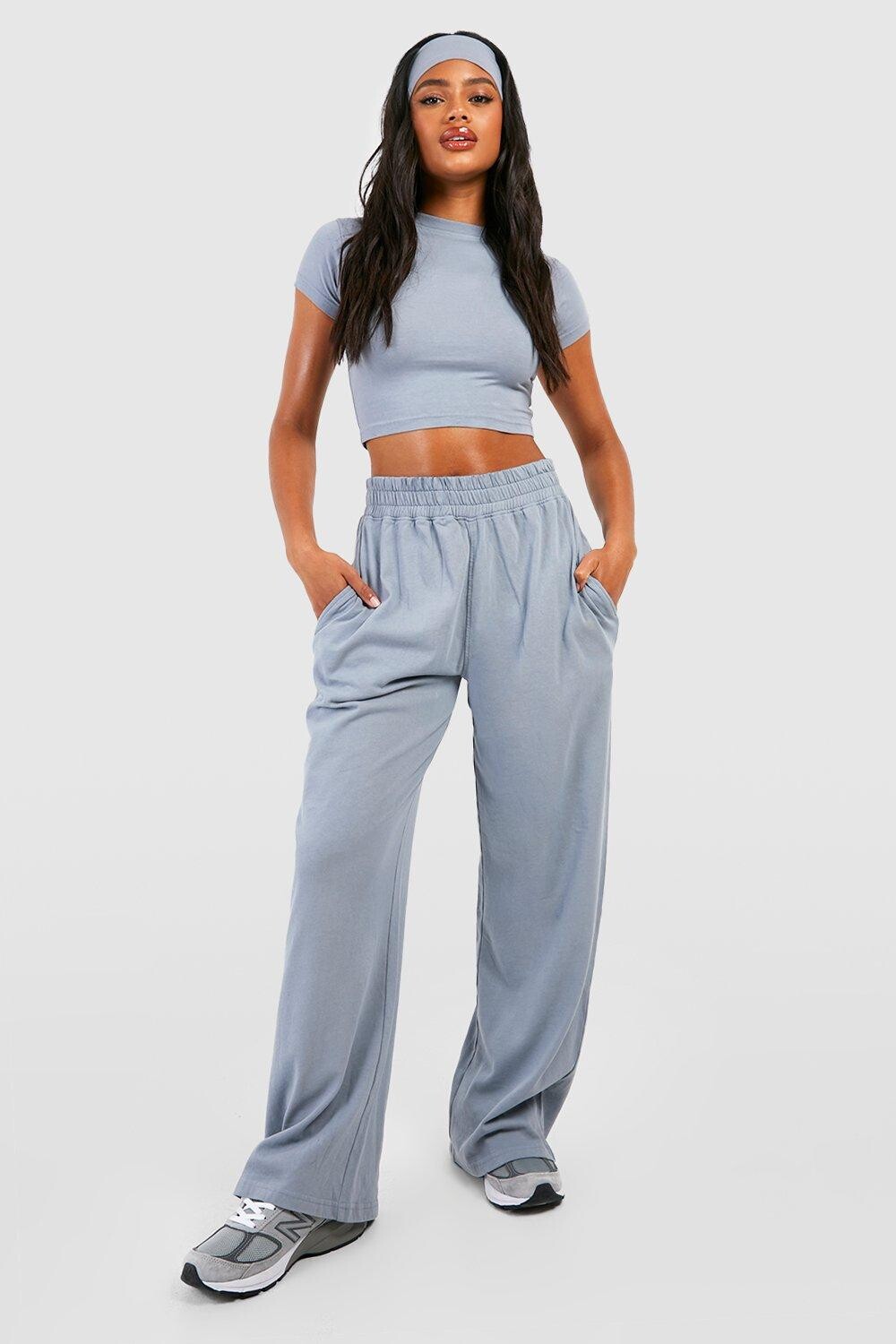 

Оверсайзные прямые джоггеры Boohoo, шалфей