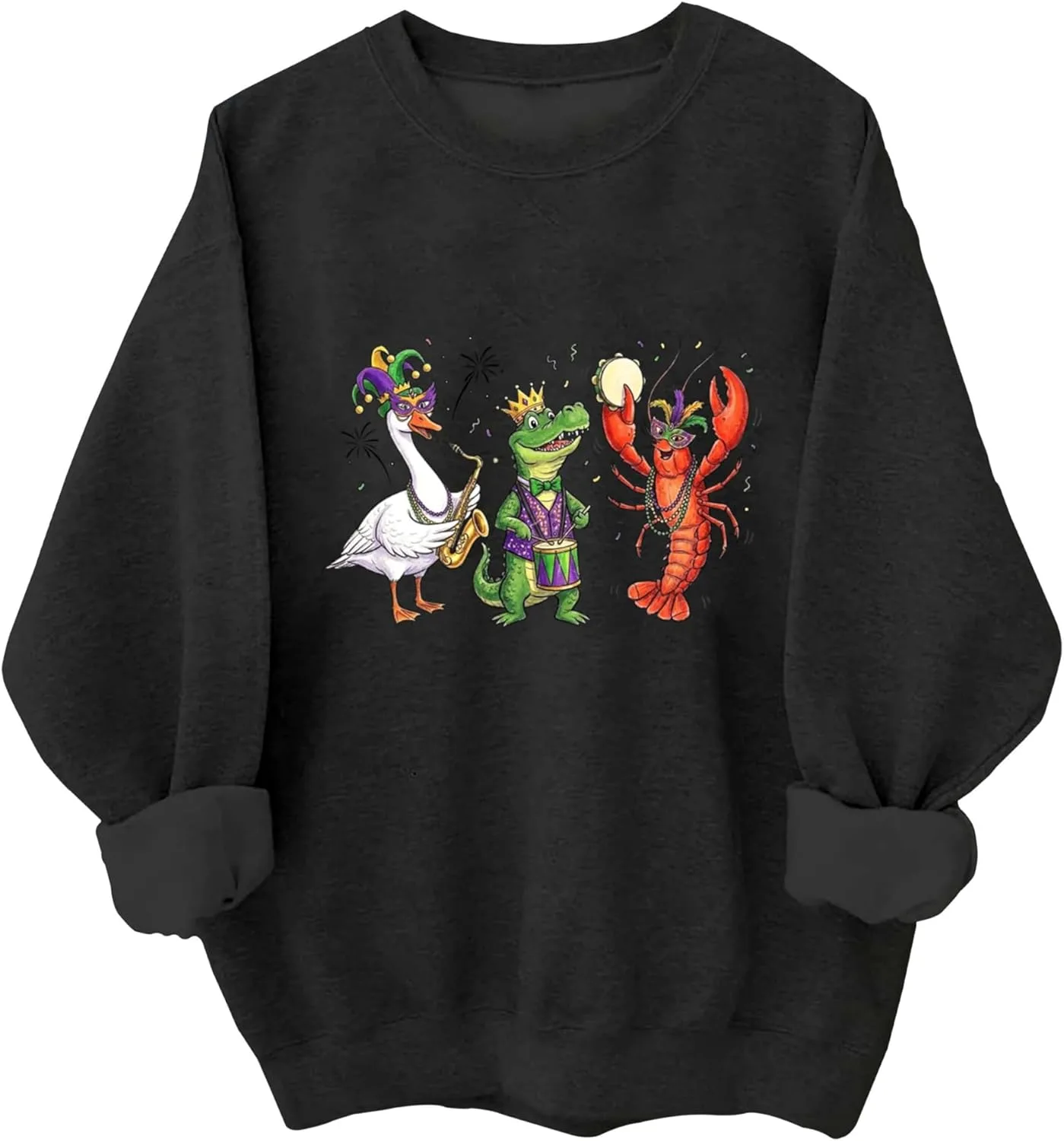 

Толстовка Crawfish Goose Mardi Gras с длинным рукавом Kzggs