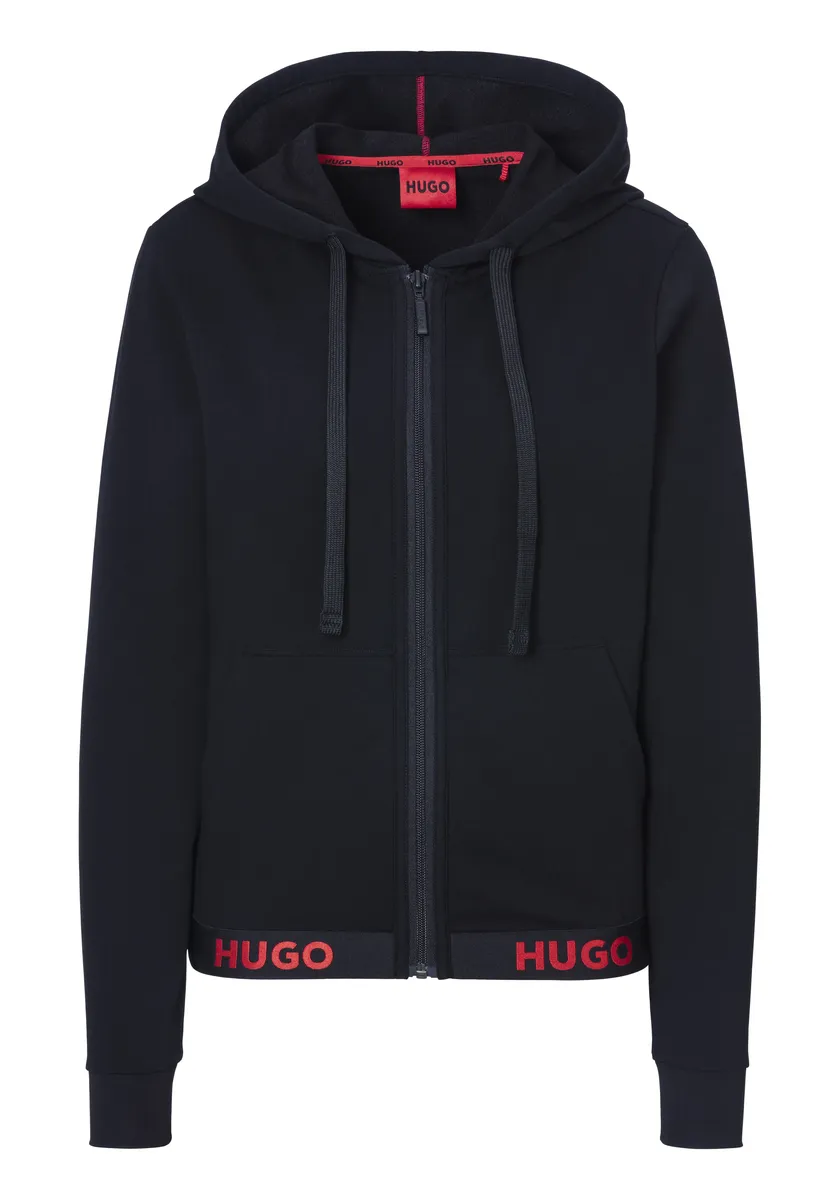 

Толстовка HUGO Underwear "SPORTY LOGO_JACKET", с кулиской, черный