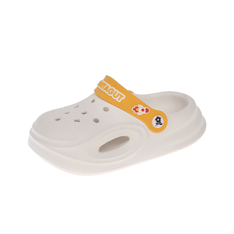 

Детские тапочки, устойчивые к истиранию, дышащие, нескользящие Montagut, белый/желтый