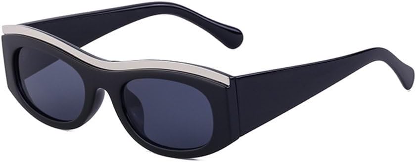 

Роскошные солнцезащитные очки «кошачий глаз» для мужчин и женщин, модные маленькие солнцезащитные очки, винтажные очки для вождения, защита от ультрафиолета UV400 TYUVIVO, Black Silver