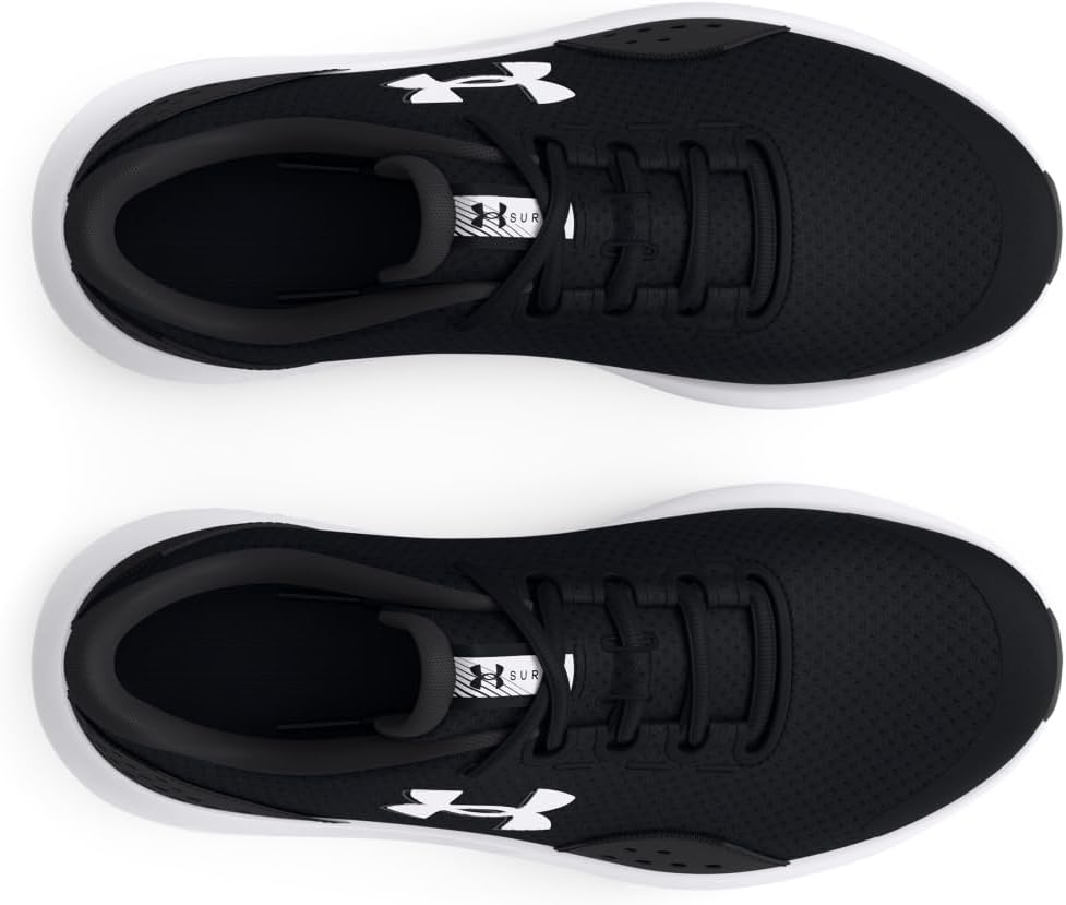 Кроссовки для мальчиков Under Armour Surge 4 для младших школьников, белый/черный — фото 4