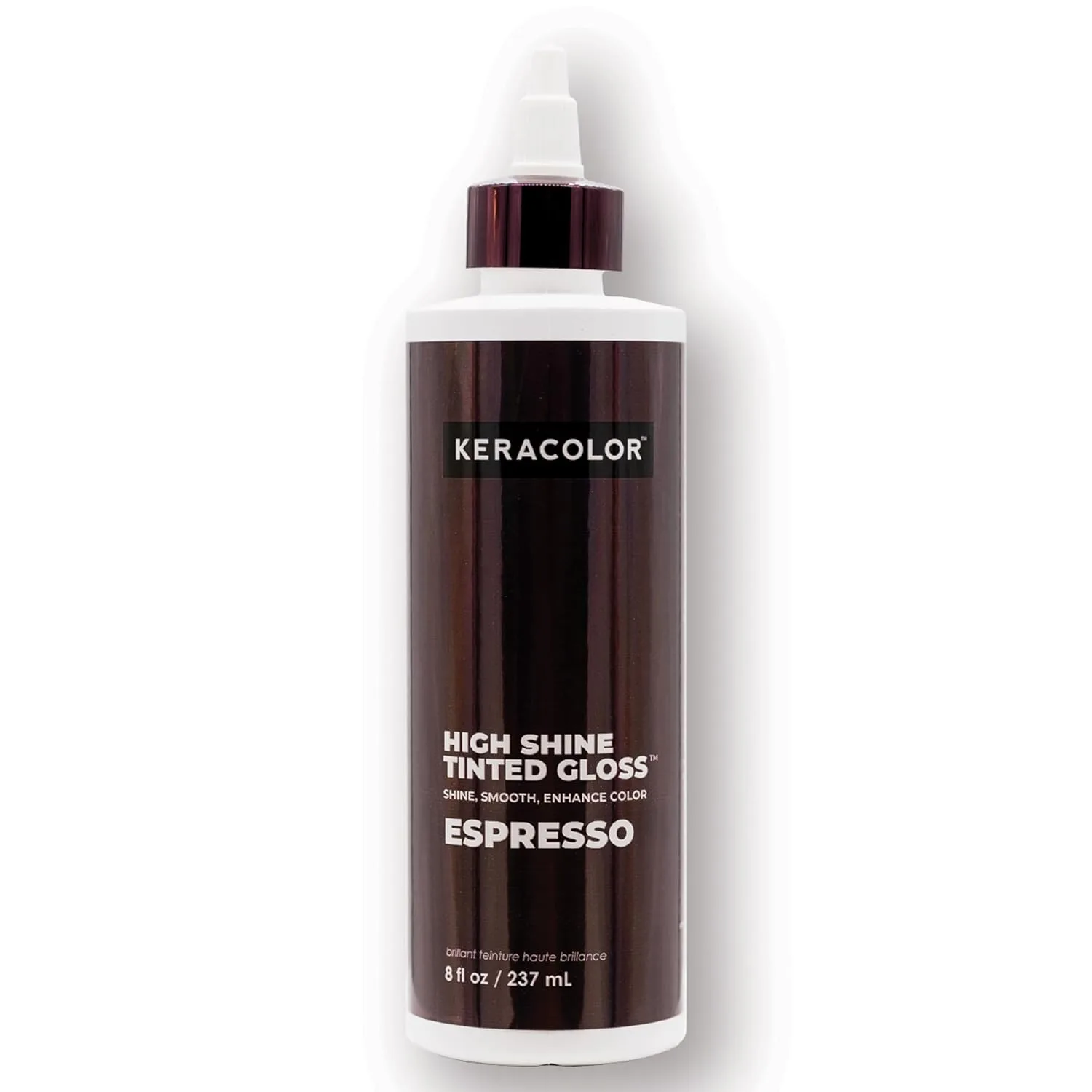 Тонирующий блеск для волос Keracolor High Shine, для использования в душе, полупрозрачное средство для усиления цвета, цвет эспрессо, 8 жидких унций, Espresso