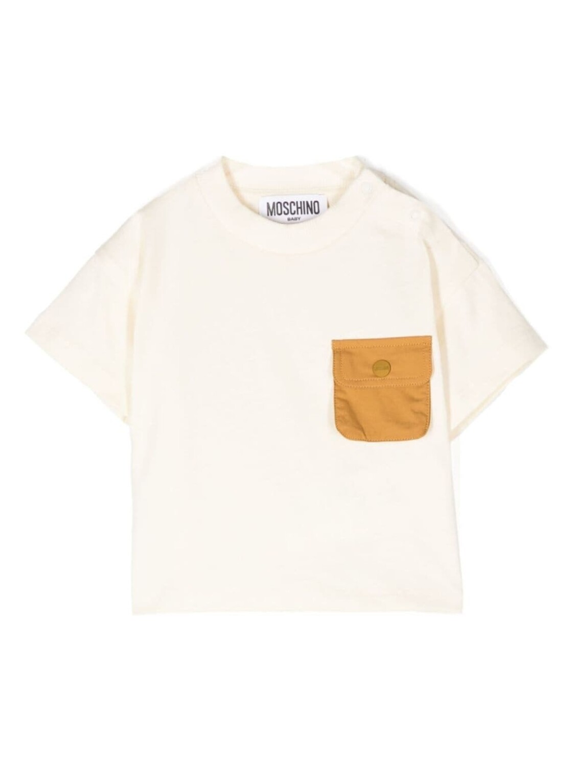

Moschino Kids футболка с логотипом, нейтральный цвет