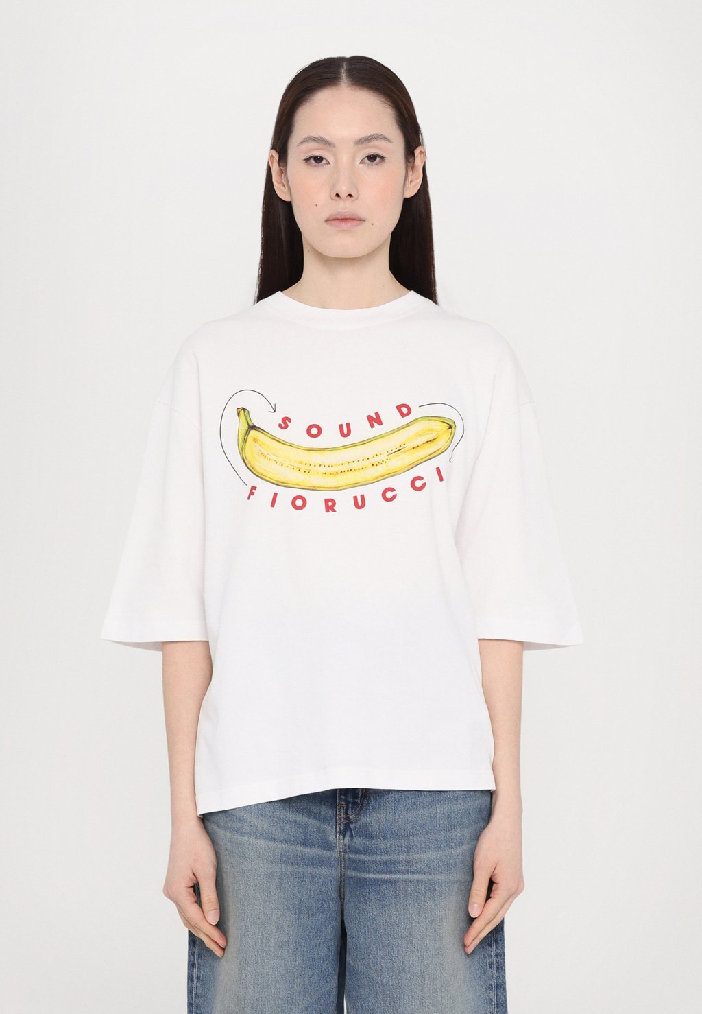 

Футболка с принтом BANANA SOUND Fiorucci, белый