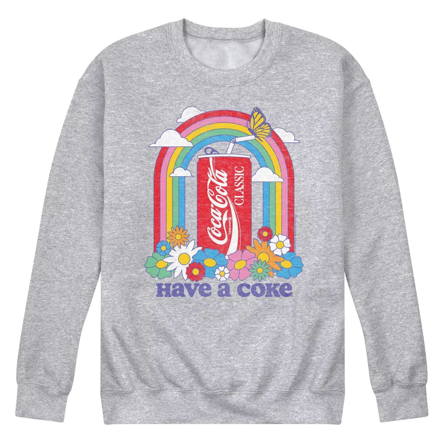 

Мужской флисовый свитшот с рисунком Coca-Cola Have A Coke Rainbow Licensed Character