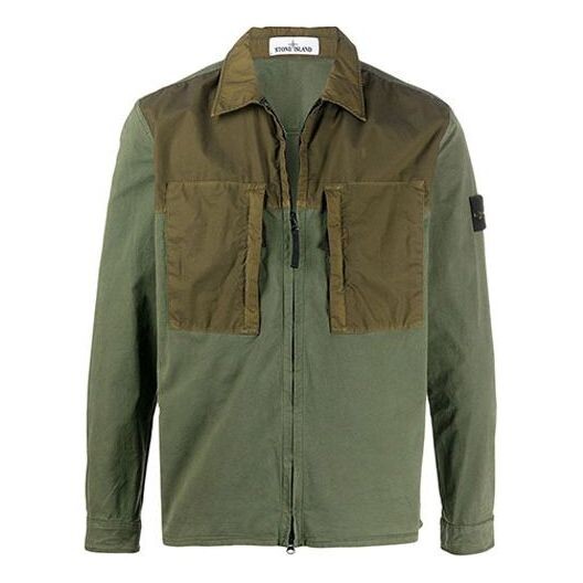 

Куртка Men's STONE ISLAND Splicing Cargo Jacket Green, зеленый