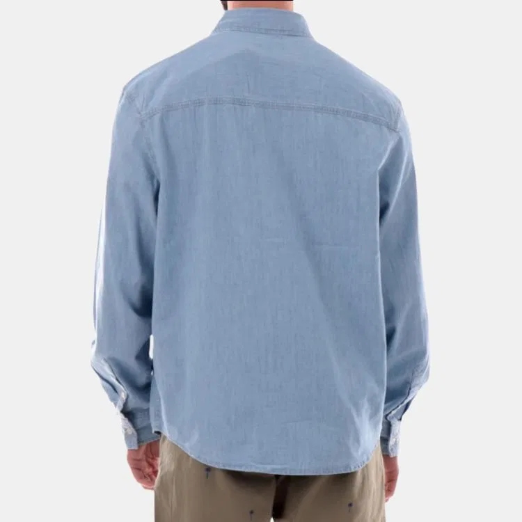 Рубашка мужская Blue Lapel Moderate Calvin Klein — фото 3