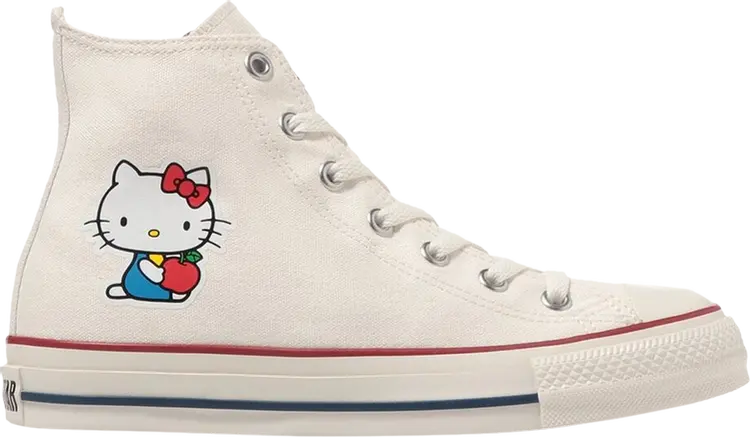 

Кроссовки Hello Kitty x Chuck Taylor All Star High 'Apple', кремовый, Бежевый, Кроссовки Hello Kitty x Chuck Taylor All Star High 'Apple', кремовый