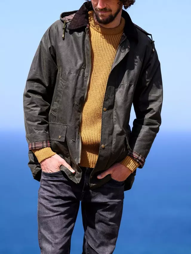 

Куртка Celtic & Co. Grown Sleeve Waxed Cotton, оливковый