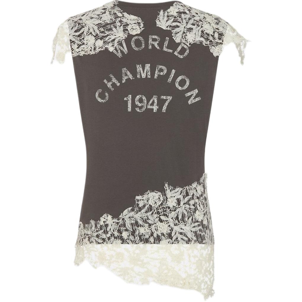DIOR Топ-майка женская серый и бежевый lace — фото 2