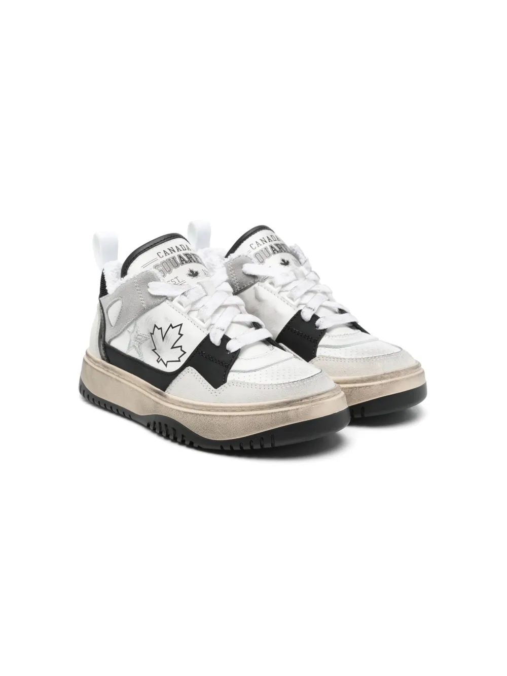 

Кроссовки с эффектом потертости DSQUARED2 KIDS, белый