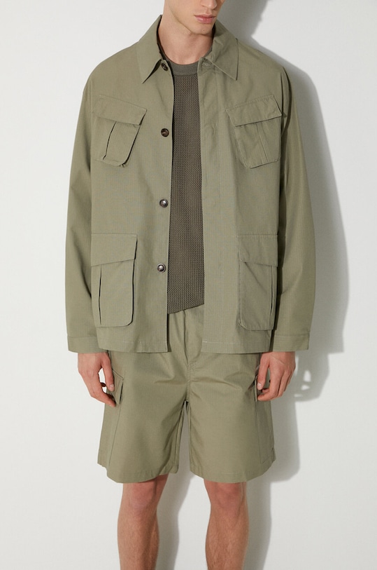 

Хлопковая куртка Ripstop Cargo Jacket Mki Miyuki Zoku, зеленый