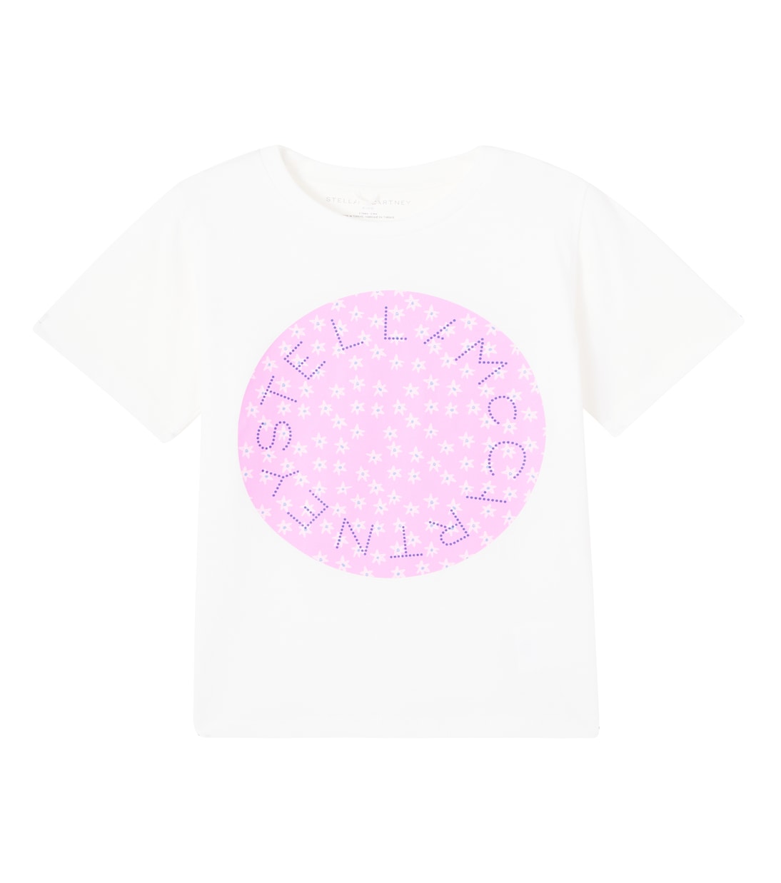 

Футболка из хлопкового джерси с логотипом Stella McCartney Kids, слоновая кость