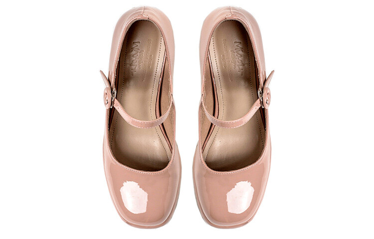 Туфли Мэри Джейн женские низкие Wonderful Couple, цвет Red (heel height: 6cm) — фото 3