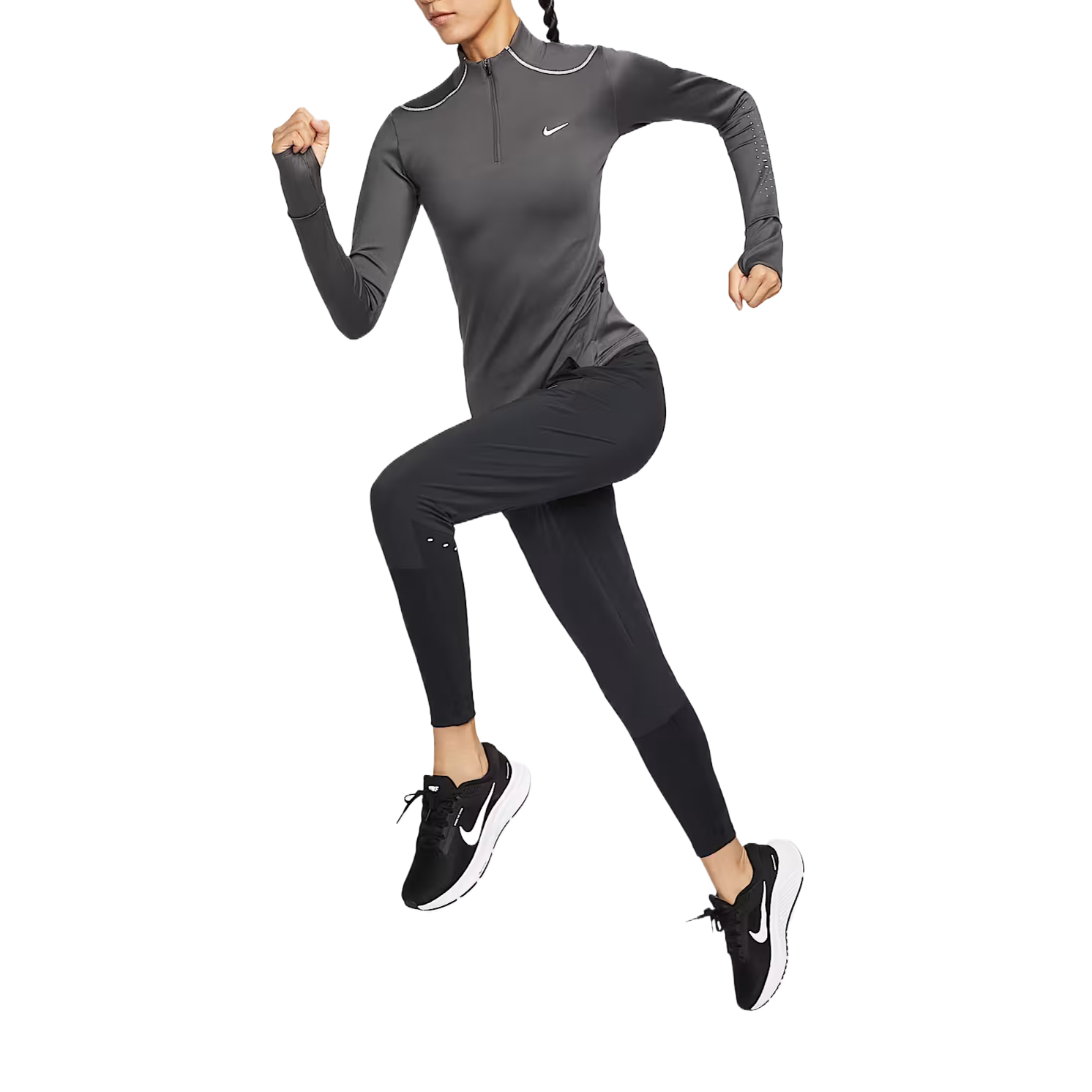 Футболка для бега Therma FIT женская Nike, серый — фото 4