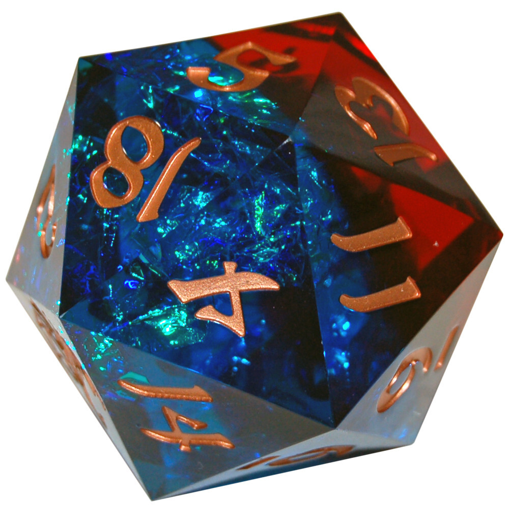 

Аксессуары Hymgho Premium Gaming Premium 55mm d20 Sharp-Edged: Captured Magic - Blue & Red