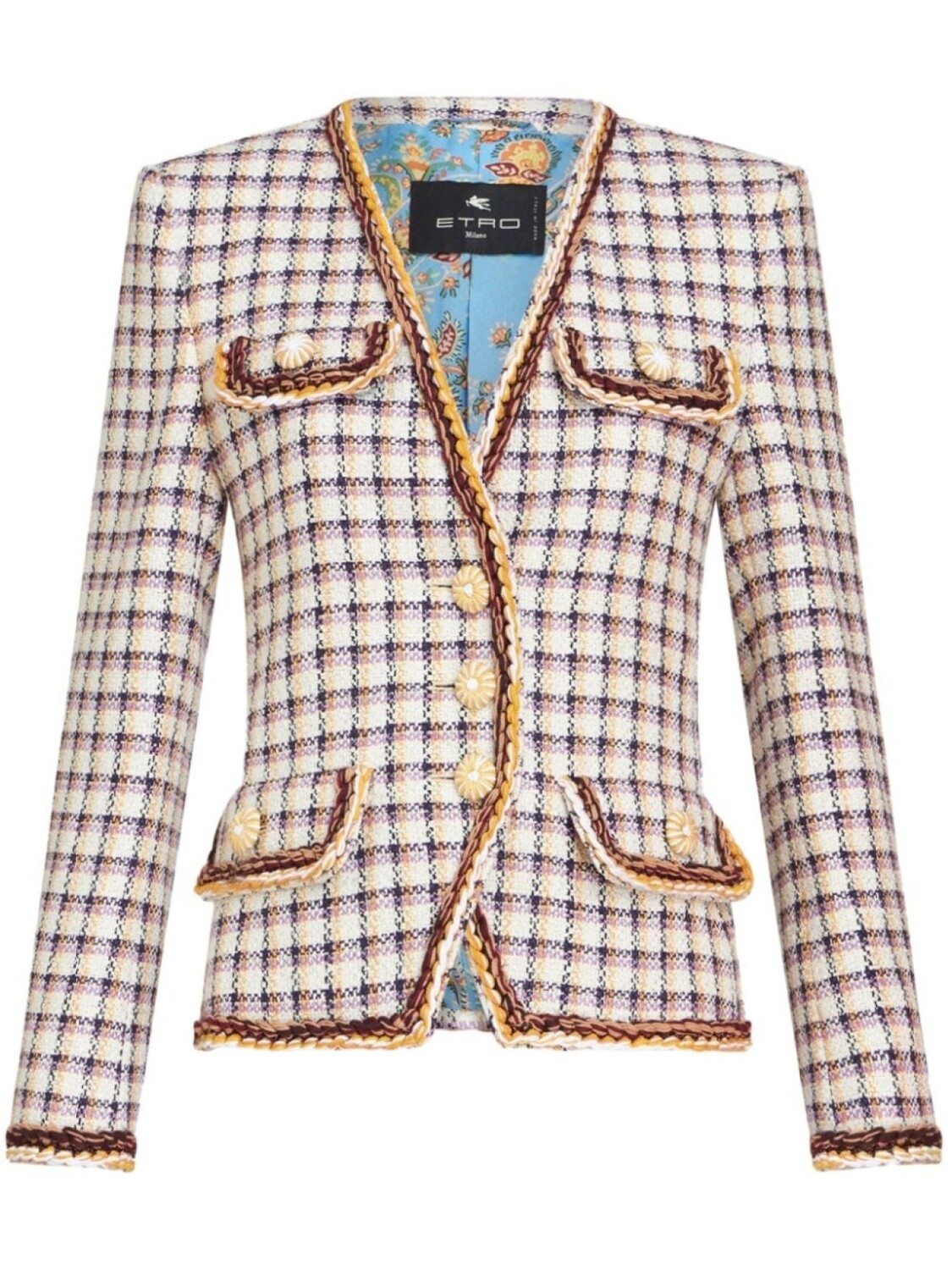 

ETRO жакет в клетку, белый