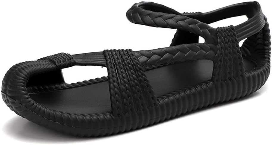 

Мужские сандалии Barefoot Jesus с ремешком на щиколотке, пляжные шлепанцы Geerta, черный