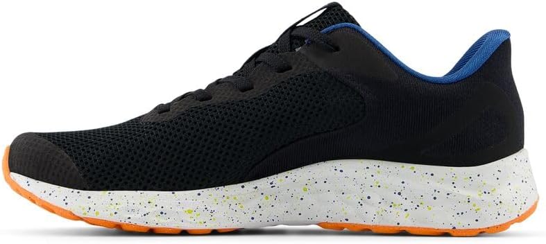 Кроссовки New Balance Unisex-Child Fresh Foam Arishi V4 с шнуровкой, черный/синий/оранжевый — фото 2