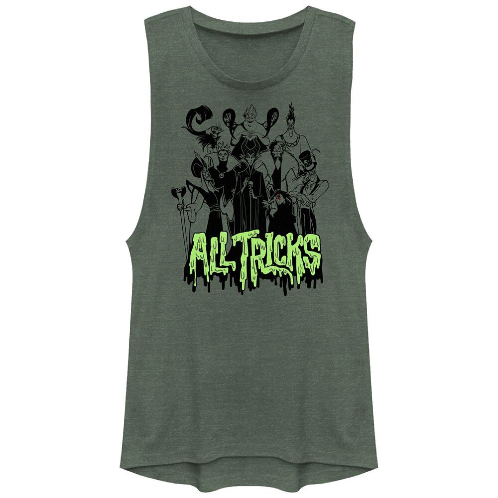 

Женская майка Disney Villains All Tricks Festival Muscle Tank Licensed Character, цвет Pine Heather