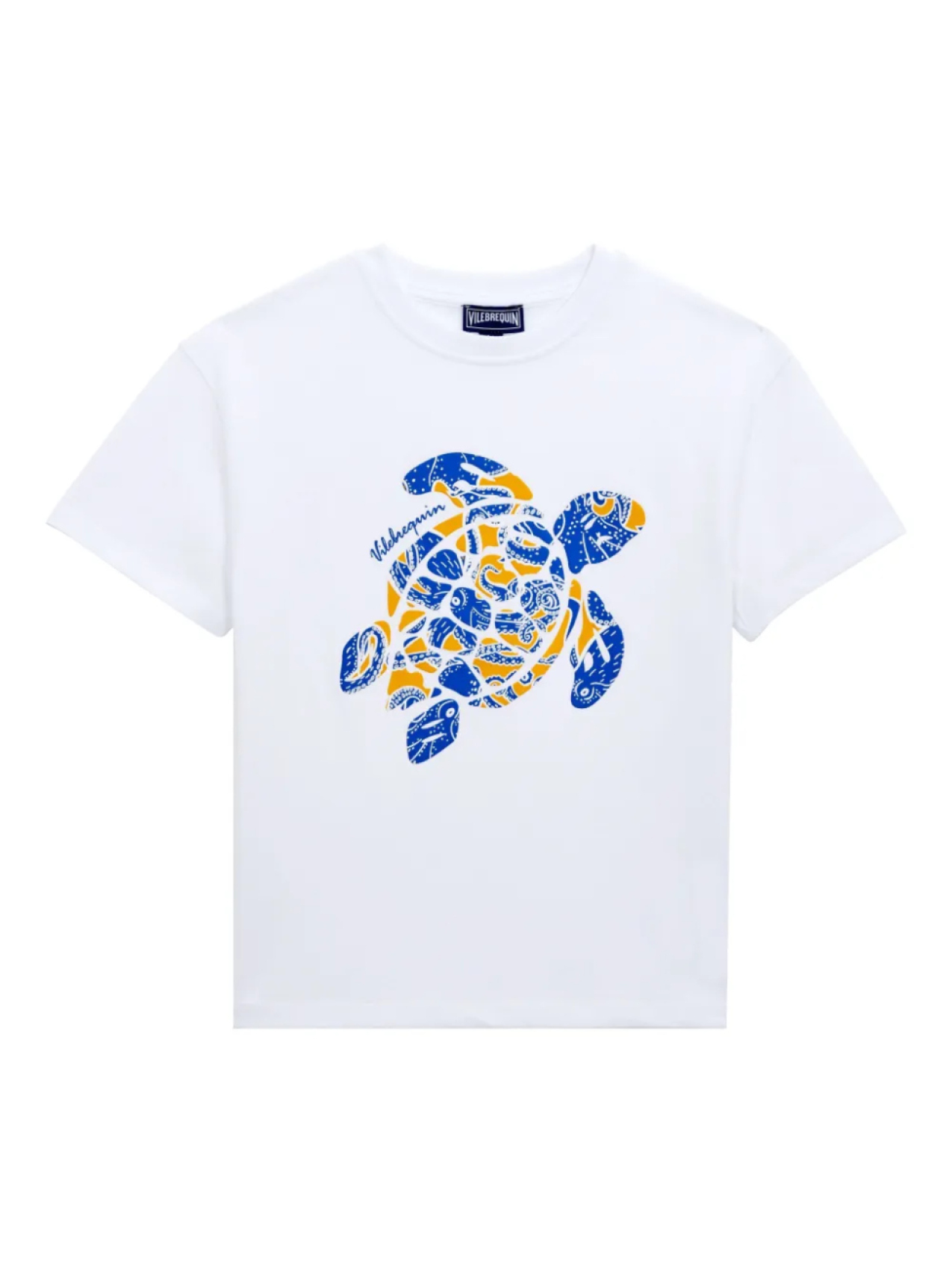 

Футболка Vilebrequin Kids с изображением черепахи и осьминога, белый