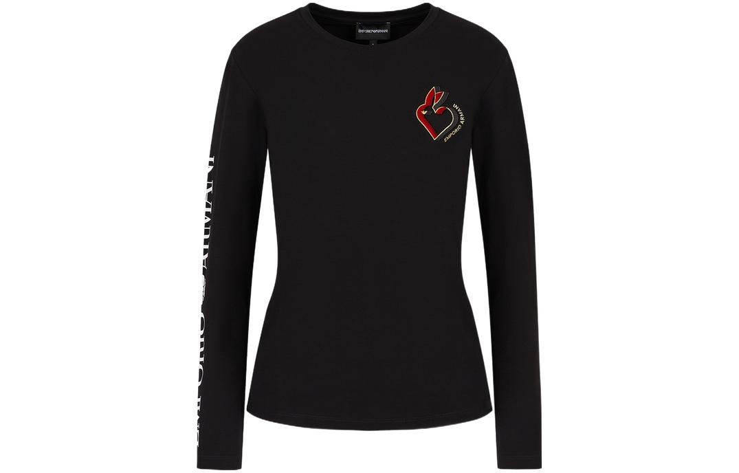 

EMPORIO ARMANI Футболка Year Of The Rabbit женская черная