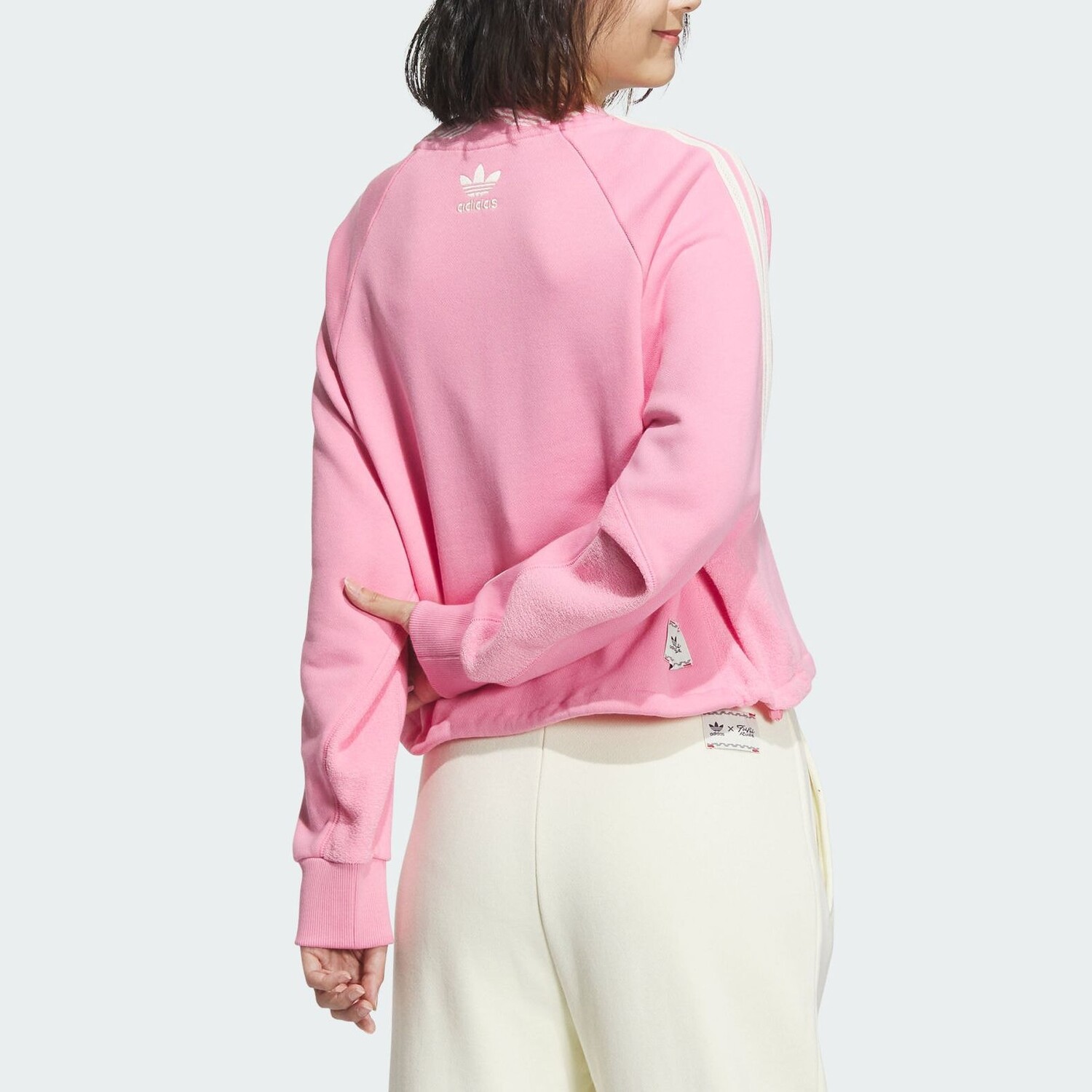 FEIFEI RUAN CO-BRANDED MODEL Толстовка женская розовая Adidas Originals — фото 4