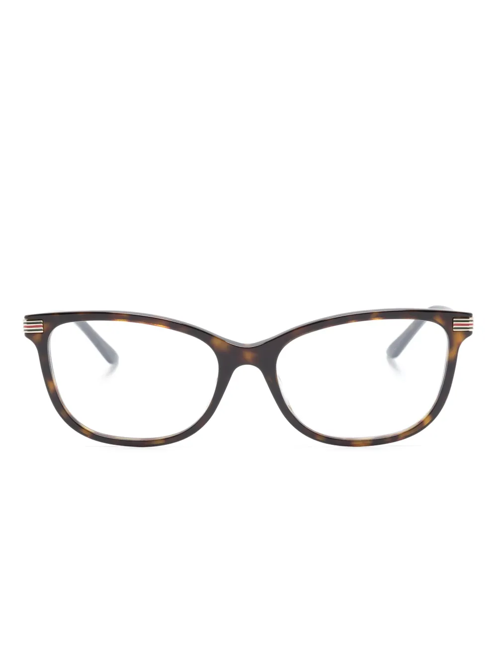 

Очки «кошачий глаз» в черепаховой оправе Gucci Eyewear, коричневый