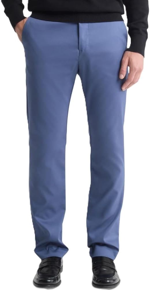 

Мужские современные эластичные брюки-чинос Calvin Klein, устойчивые к появлению складок, Vintage Indigo